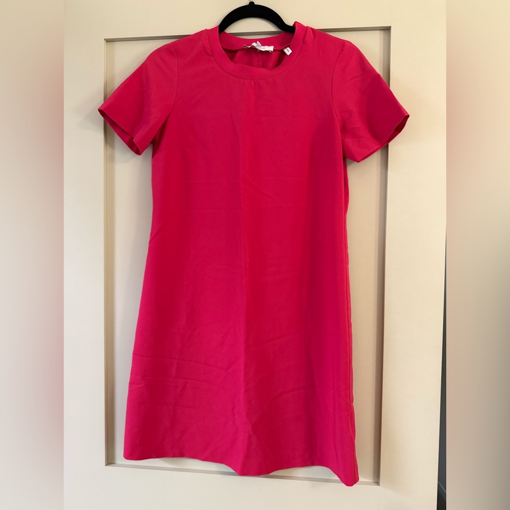 Lark & Ro Fuchsia Short Sleeve Dress